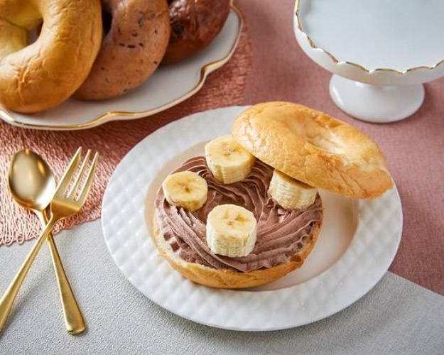 204■チョコホイップ×バナナベーグル Chocolate Whipped Cream x Banana Bagel